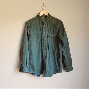 L.L.Bean Flannel Lined Canvas Shirt - Size S